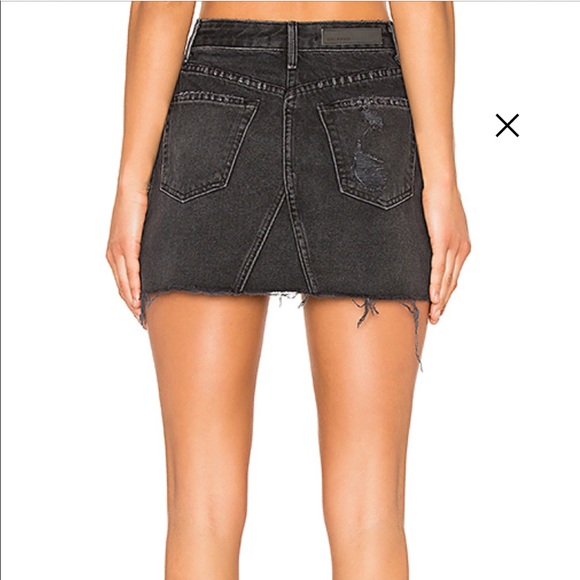 Grlfrnd Eva black denim hotel California skirt 25 - Picture 8 of 12